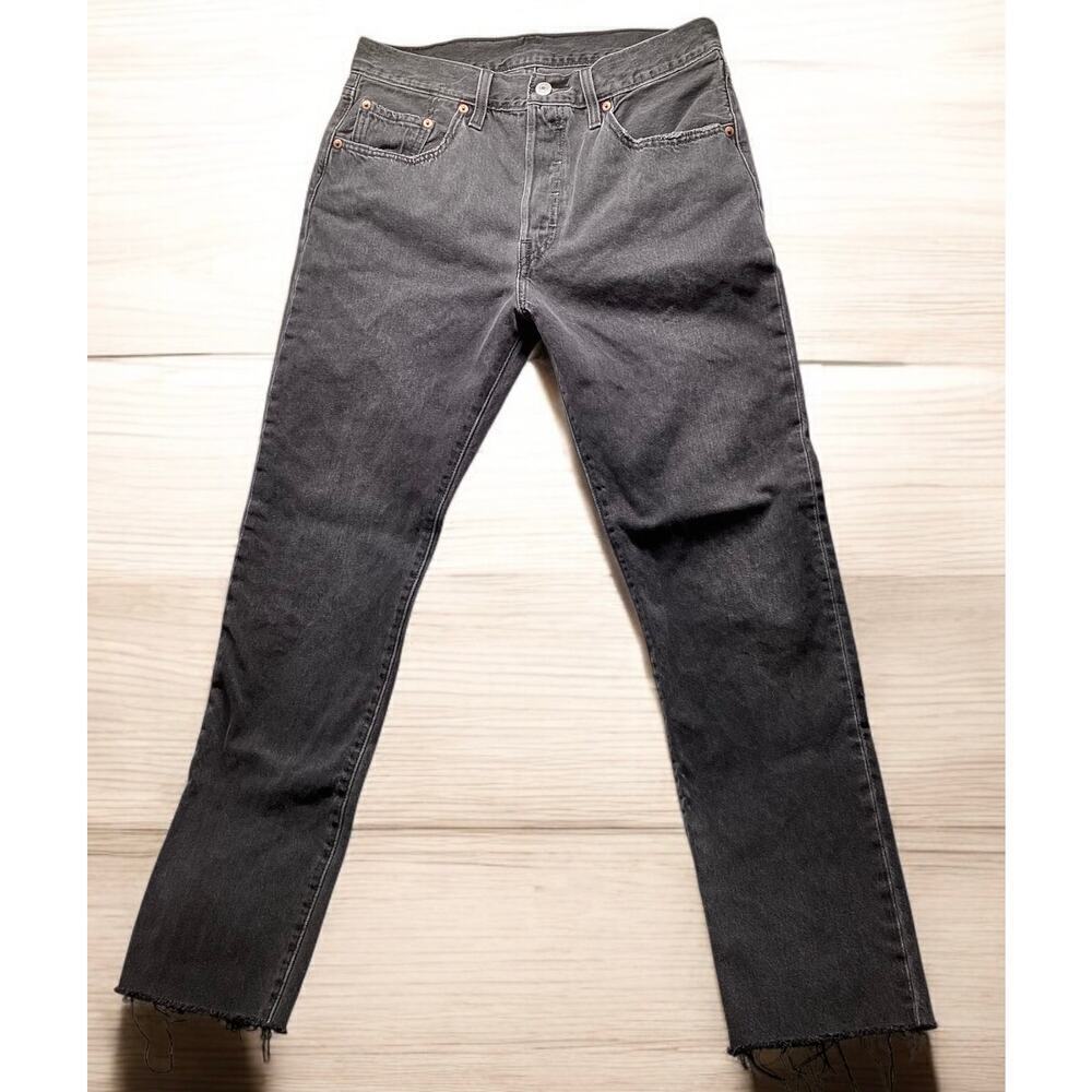 Levis 510 straight leg raw‎ hem coal/faded black size 32